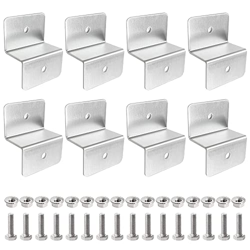 SHAVINGFUN Lot de 8 supports de panneau solaire en Z avec écrous et vis pour toits, camping-cars, bateaux, murs Cover