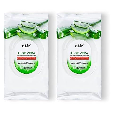 Epielle Makeup Remover Cleansing Wipes Tissue Towelettes Cover