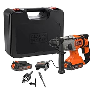 BLACK+DECKER BCD900M1K-QW Boorhamer, 1,2J SDS + draadloos, 18 V, 4 Ah
