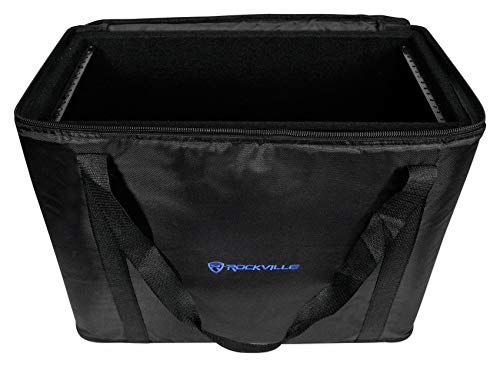 Image of Rockville RRB55 5U Rack Bag Double-Sided Case, 16 inch Depth, Shoulder Strap