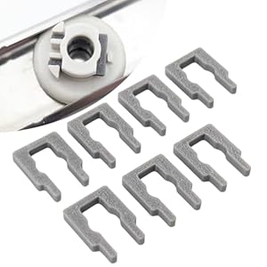 ULEIVA 7 Stück Ersatz Laufrolle Spange Korbführung Klammer kompatibel mit Miele Spülmaschine G305 G3xx Ersatzteil zu 09759811 & 1107900 Clip für Geschirrkorb Befestigung