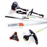 FUXTEC MT152 Petrol Garden Multi Tool | 52cc 3HP Petrol Multitool 4-in-1 with Strimmer, Brush Cutter, Hedge Trimmer & Pole Saw, Easy Start