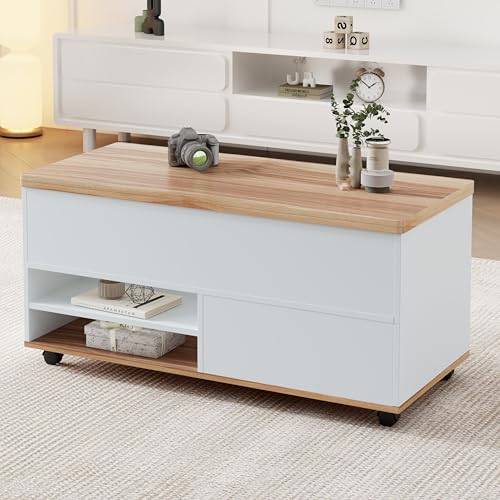Table d'appoint pour salon modulable couleur bois pour apéritifs - 5