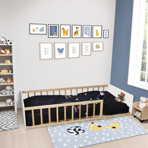 Variante de WEBER INDUSTRIES cama montessori Pilou 90x190 Blanco/Madera