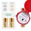 Watflow DN15 Water Meter 1/2 NPT, AWWA C712 Certification Gallon Water Flow Meter with Pulse Output, Cold and Hot Water Meter for Garden/Home/Apartment, Horizontal Install.