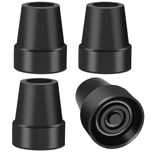 4-Pack Crutch Tips 7/8 Inch Upgrade Heavy Duty Rubber...