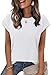 Alaroo Cute Tops for Women Dressy Short Sleeve Shirts Business Casual Summer Clothes Teacher Outfits Spring Fashion Clothing White L