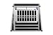 ALPUNA Transportbox N36 – Aluminium Hundebox 70×86×68 cm – Auto Hundebox mit Notausstieg, sicherer Hundetransport im Kofferraum