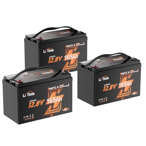 Image of Litime 3 Packs 12V 165Ah LiFePO4 Battery, Group 31 Lithium Batteries for RV