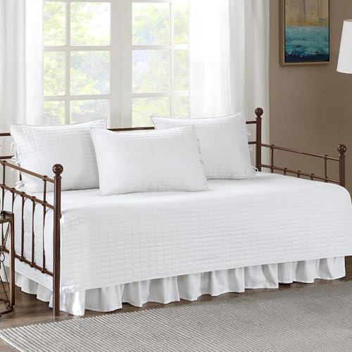 Comfort Spaces Daybed Cover - Luxe Double Sided Quilting, All Season Cozy Bedding with Bedskirt...