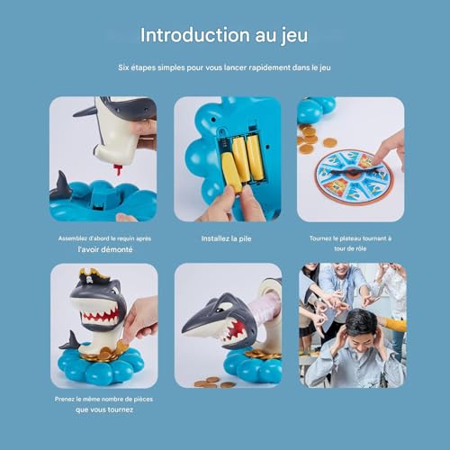 Jeu de morsure de requin : jouet interactif multijoueur pour vacances