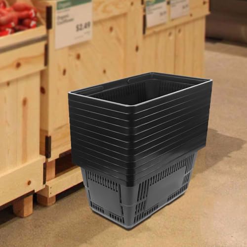 Cestas de compras apilables con asas, carros portátiles para supermercados y tiendas de comestibles