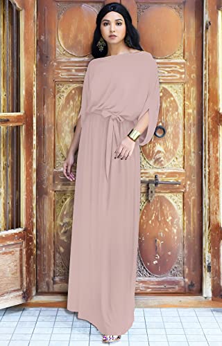 Image of KOH KOH Womens 2026 Flowy Formal Batwing Sleeve Evening Casual Gown