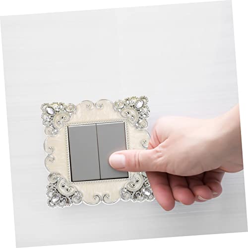 Placa decorativa pared tomacorriente para cubrir imperfecciones con calcomanías gemas 4