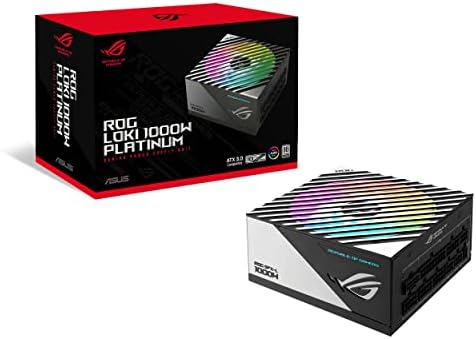 ASUS ROG Loki SFX-L 1000W Platinum (Fully Modular Power Supply, 80+ Platinum, 120mm PWM ARGB Fan, Aura Sync, ATX 3.0 Compatible, PCIe 5.0 Ready, 10 Year Warranty) Black