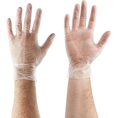 SafeTouch 50000010 Powder Free Clear Vinyl Gloves, Size S (Pack of 100 Units) Cover