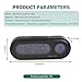 CyperFair Car Clock, 2 in 1 Night-Lighting LED Screen with Temperature Display, Adjustable Angle Dashboard Clock with Fixed Base, Self-Adhesive Switchable 12/24-hour Timing Device (Black)