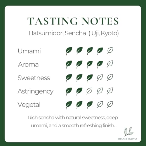 Image of Hikari Tokyo Uji Sencha Green Tea Loose Leaf | Premium Japanese Green Tea | Grown in Uji Kyoto |100% Pure and Authentic | Loose Leaf (100 g)