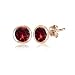 Rose Gold Flashed Sterling Silver 5mm Bezel-set Martini Stud Earrings created with Swarovski Crystals