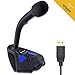KLIM™ Voice V2 + Microfono USB da Scrivania + novità 2020 + Suono di Alta qualità + Registrazione e Riconoscimento Vocale, Live, Youtube, Podcast + Microfono PC Compatibile Windows Mac PS4 + Blu