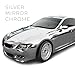 VViViD Gloss Chrome Silver Vinyl Wrap Adhesive Film Roll Air Release DIY Sheet (1ft x 5ft)