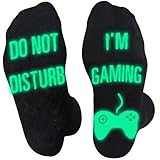 PTSHOW Funny Christmas Gifts Novelty Gaming Socks Christmas Stocking Stuffers for Men Teens Boys Kids Him Adult Xmas Gifts