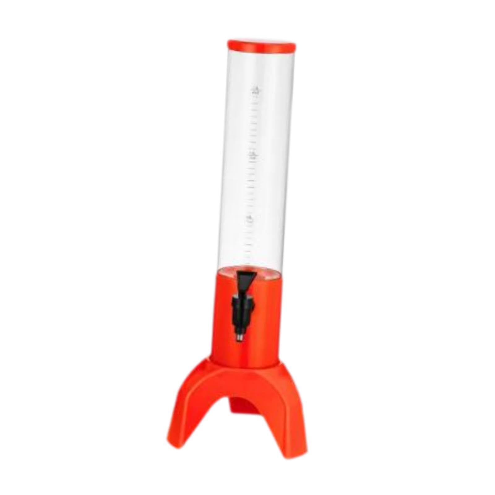 Dispensador de Bebidas Mimosa con Grifo Cerveza, Ideal para Y Fiestas en Casa, Naranja 1.5l, Individual