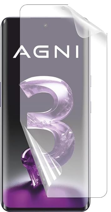 Image of BLACKSHEEP Matte Screen Protector for Lava Agni 3 (Pack of 1) Membrane Case Friendly Full Edge to Edge Screen Coverage & Installation Kit