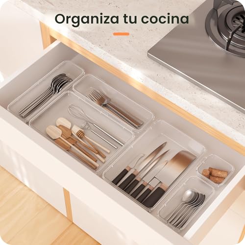 Miniatura 7 de A-Lugei 15pcs Organizador Cajones, Organizador De Maquillaje, Organizadores Y Almacenamiento Para Baño, Organización Y Almacenamiento, De Escritorio Para Tocador Drawer Organizer