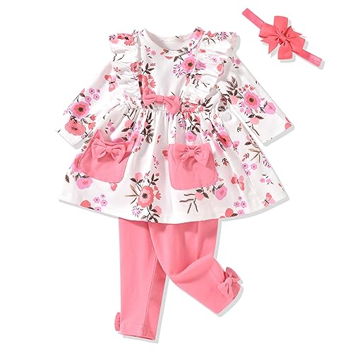 Image of Aalizzwell Newborn Infant Baby Girls Long Sleeve Outfit