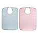 Produktbild 2 STK. KinderKinderlätzchen für Erwachsene zum Binden, Speiselatz, Esslatz, Kleiderschürze (rosa + blau)