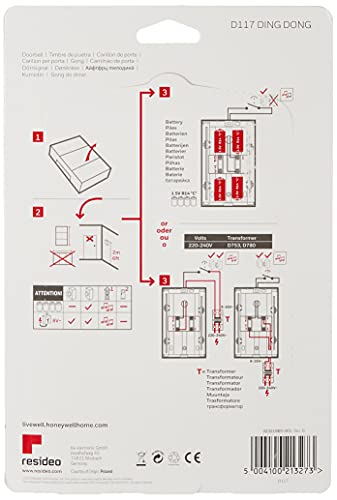 Honeywell Home D117 Mechanischer Gong Ding Dong