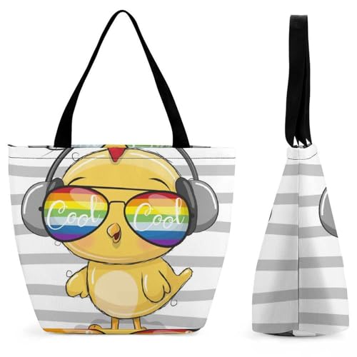Sac de shopping poussin de dessin animé grand volume contre le manque de place
