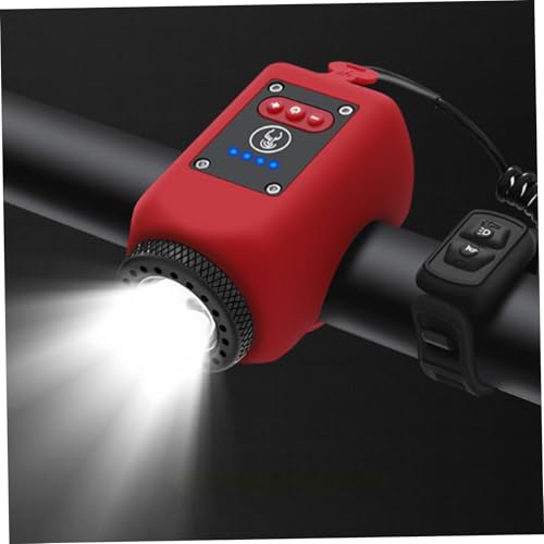Pesoncarl 2 en 1 Luces de Bicicleta y bocina, luz de ebike Impermeable con 4 Modos de iluminación, bocina de Bicicleta de 110 dB con 5 Modos de Sonido Recargables USB