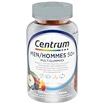 Centrum Men 50 Plus MultiGummies, Multivitamins/Minerals Gummies for Men 50+, Cherry, Berry, and Apple Flavours, 120 Count