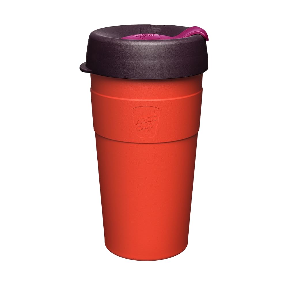 KeepCup Thermal - Vacuum Insulated Stainless Steel, Reusable Coffee Cup with Splashproof Sipper Lid - 16oz/454ml - Ginger