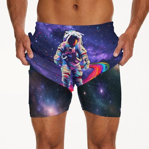 Men's Swim Trunks with Compression Liner 5 Inch Bathing Suit Beach Swimsuits Board Shorts for Men3