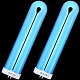 Kittmip BF190 Replacement Bulb Compatible with Flowtron BK-40D Bug Zapper, 10 Inch FUL32T8/BL U Type Replacement Light Bulb for 32W Outdoor Electronic Insect Mosquito Killer(2 Pack)