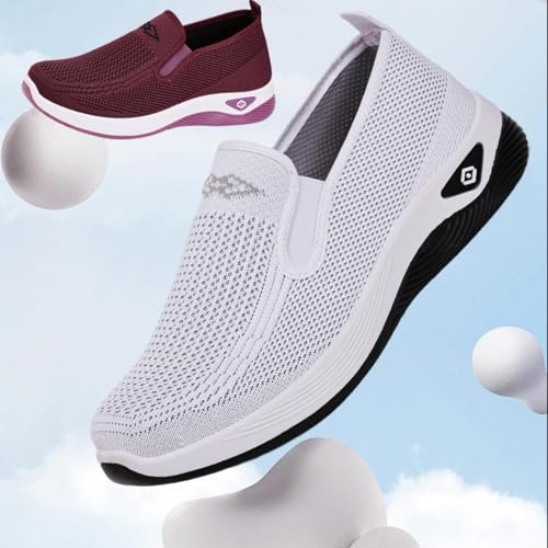 Women's Slip-On Breathable Mesh Sneakers – Lightweight Walking Shoes for Outdoor, Travel, Casual Wear – Comfortable Anti-Slip Loafers for Everyday, All-Day Use4
