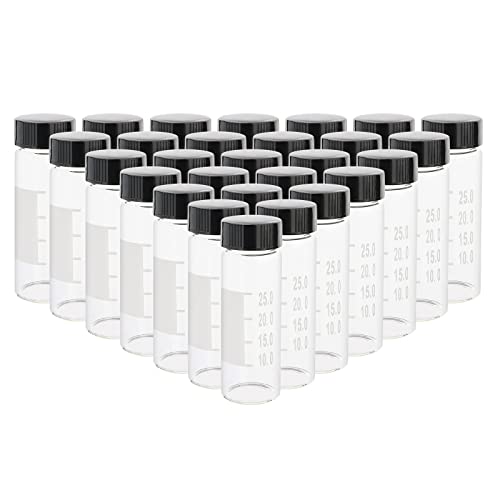 Fioles en verre de 30 ml avec bouchon à vis et zone d'écriture pour laboratoire