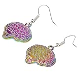WATIIFUFU Pendientes Colgantes de Cerebro Multicolor para Mujer, Diseño Original de Neuronas, Accesorios de Oreja Creativos para Médicos y Estudiantes, Obsequio Único para Ocasiones