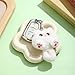 Dhdfisd Cute Cat Plush Keychain Kawaii Cartoon Inspired Cat Bag Charm Car Key Handbag Wallet Charm for Women Christmas Gift(White plush)