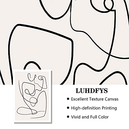 Minimalist Line Canvas Wall Art Woman Line Drawing Poster Minimalist Wall Art for Couples Bedroom Female Line Artwork Abstract Women Body Line Prints for Living Room Bathroom Wall Decor Unframed