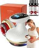 Massaggiatore elettrico 4 in 1 con calore, massaggiatore anticellulite，ventosa e Gua Sha, 9 livelli, massaggio profondo e anticellulite (Rosso)