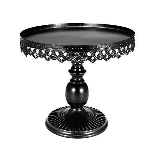 Soporte redondo para tartas, soporte de metal para postres, bandeja de hierro forjado, platos de fiesta, cumpleaños, postre, decoración de boda, 24,8 x 24,8 cm