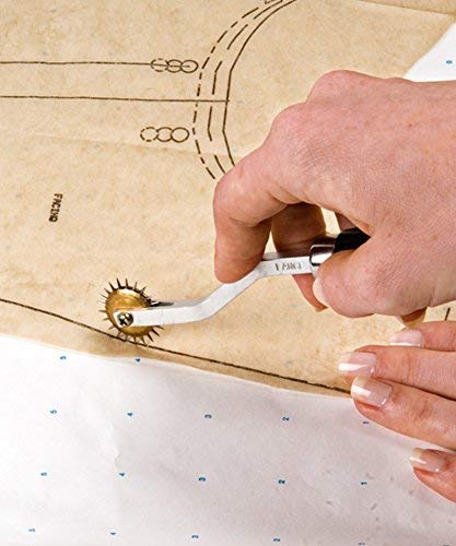 M Fabrics Heavy Needle Point Tracing Wheel (Black Pointed) | Pattern Tracer for Leather, Tailoring, Fashion Design, Slotted Perforations & Marking 2