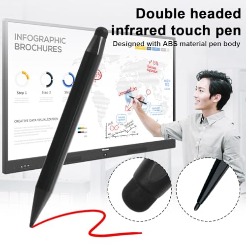DOKRIN Punteros para presentaciones,Punteros para móviles,Lápiz táctil de Oficina, lápiz óptico multifunción con Pantalla táctil infrarroja de precisión de Doble Cabezal - imagen 4