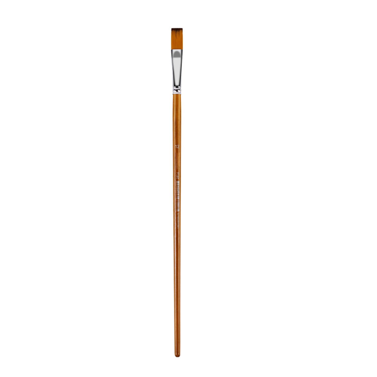RBRMHM Professional Artist Brush Flat/Round/Fan Tip Paint Brush for Acrylic Watercolor Oil Painting Wood Handle Nylon Bristles