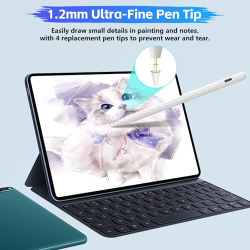 Stylus Pen for Android,Tablet Pencil for Samsung/Huawei/Lenovo/Mi Tablets & iPhone and Other Android Smartphone and pad Devices,Universal stylus with High Precision &Tilt Sensitivity (White) - Image 6