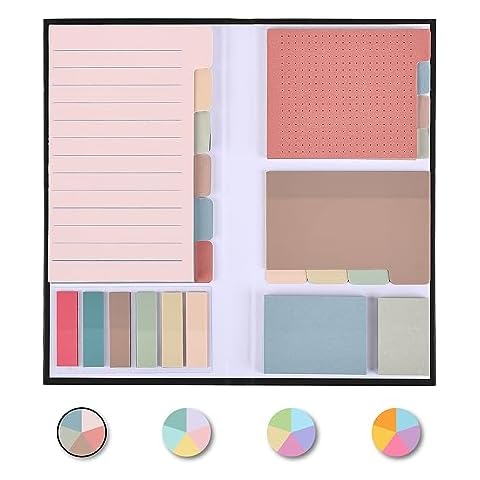 Mr. Pen- Sticky Note Set, 410 Pack, Vintage Colors, Transparent Sticky Notes Tabs, Divider Sticky Notes, Translucent Sticky Notes, Planner Sticky Notes, Christmas Gift Cover